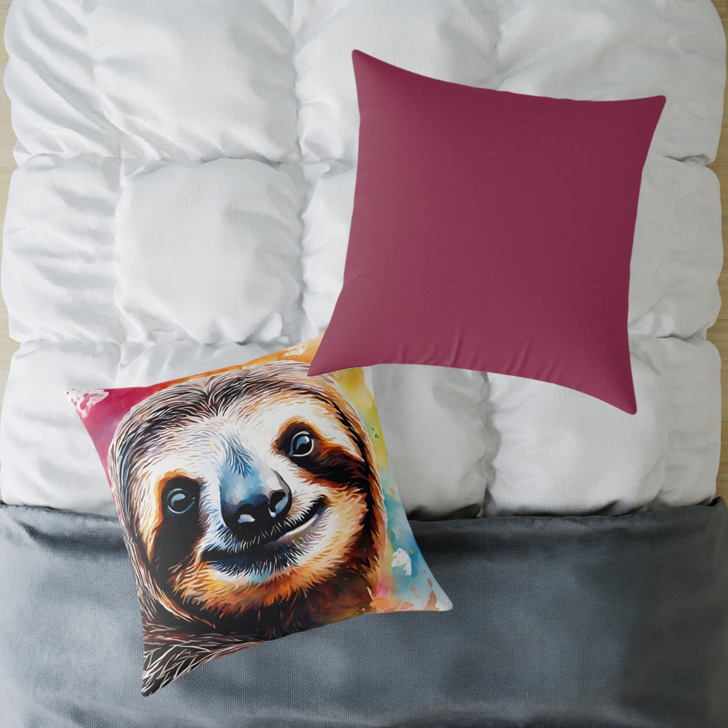 Sloth 02 Poly Pillow - Natures Beauty Design