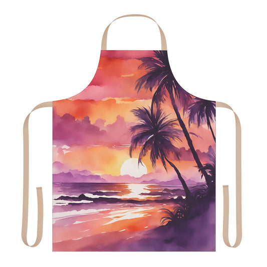 Tropical Sunset 03 Apron 5-Color Straps