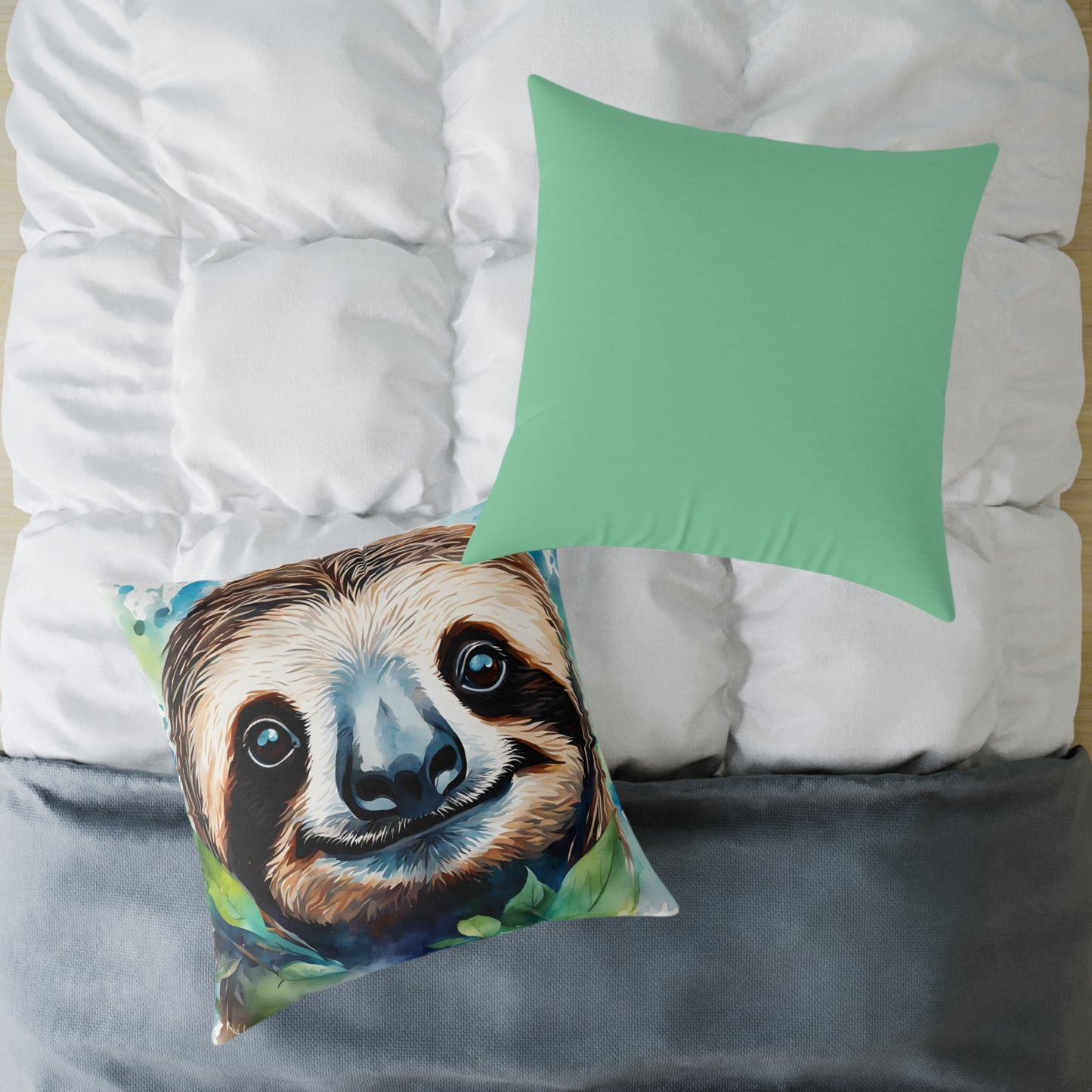 Sloth 01 Poly Pillow - Natures Beauty Design