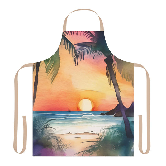 Tropical Sunset 02 Apron 5-Color Straps