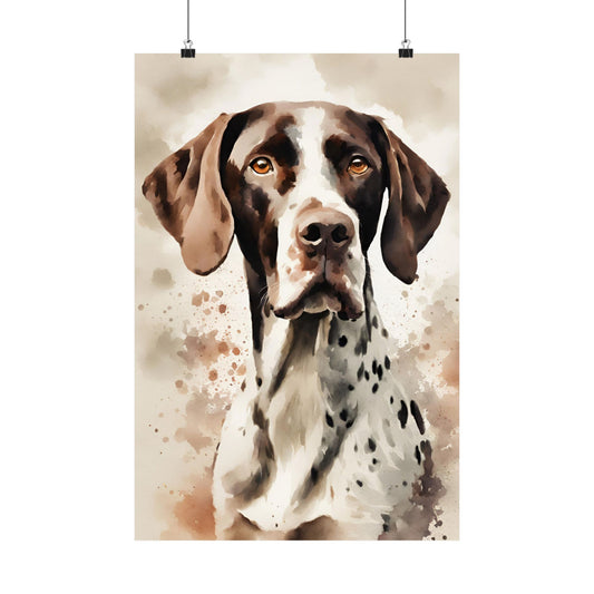 Dogs Pointer 03 Matte Vertical Poster
