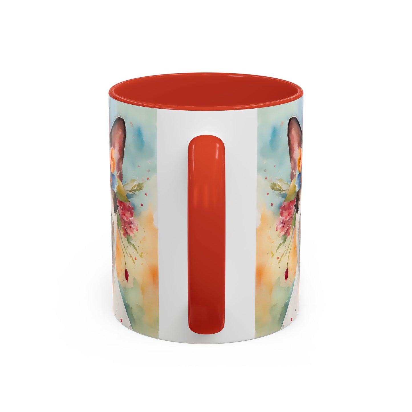 Floral Siamese Cat 03 Accent Coffee Mug - 11oz Perfect for Cat Lovers & Gifts