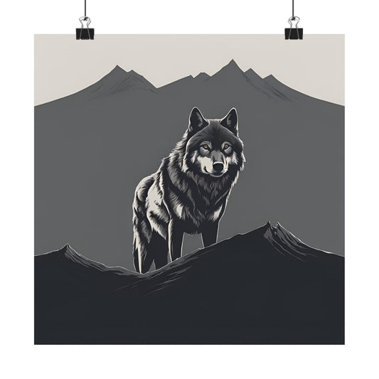 Lone Collection Wolf 16 Matte Square Posters