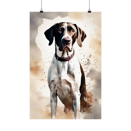 Dogs Pointer 02 Matte Vertical Poster