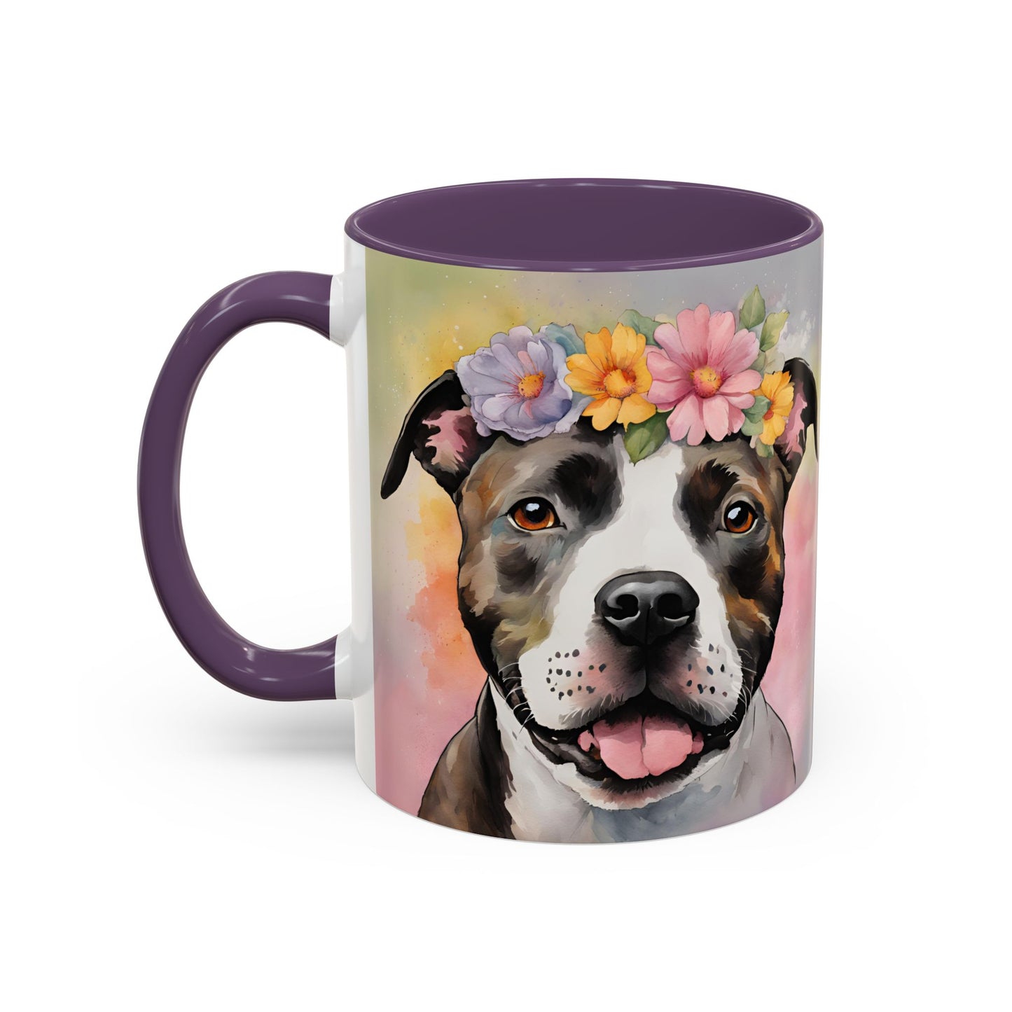 Staffordshire Bull Terrier 01 Accent Coffee Mug - Dog Lover Gift