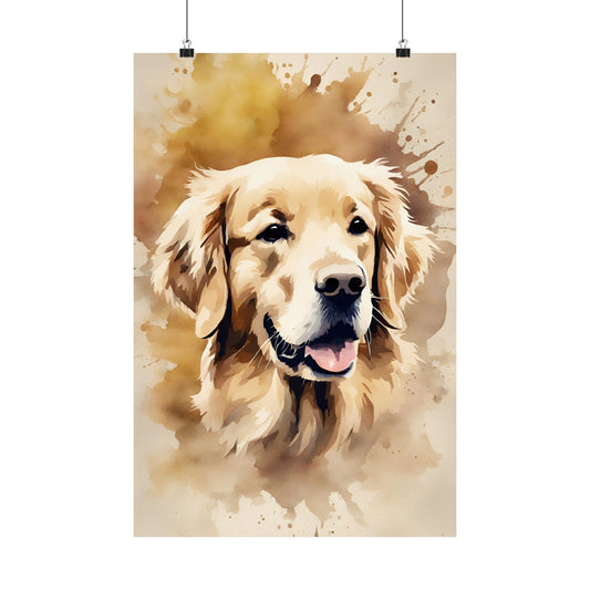 Dogs Golden Retriever 01 Matte Vertical Poster