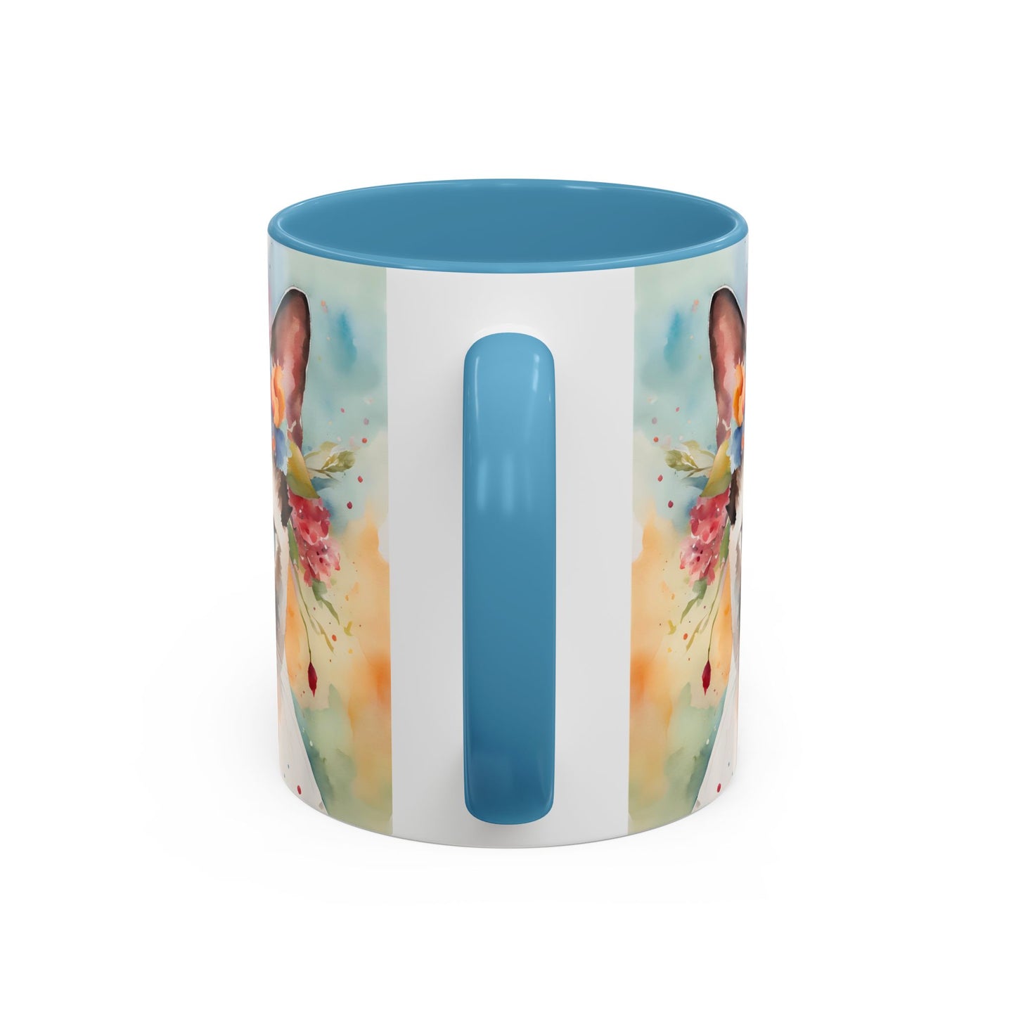Floral Siamese Cat 03 Accent Coffee Mug - 11oz Perfect for Cat Lovers & Gifts