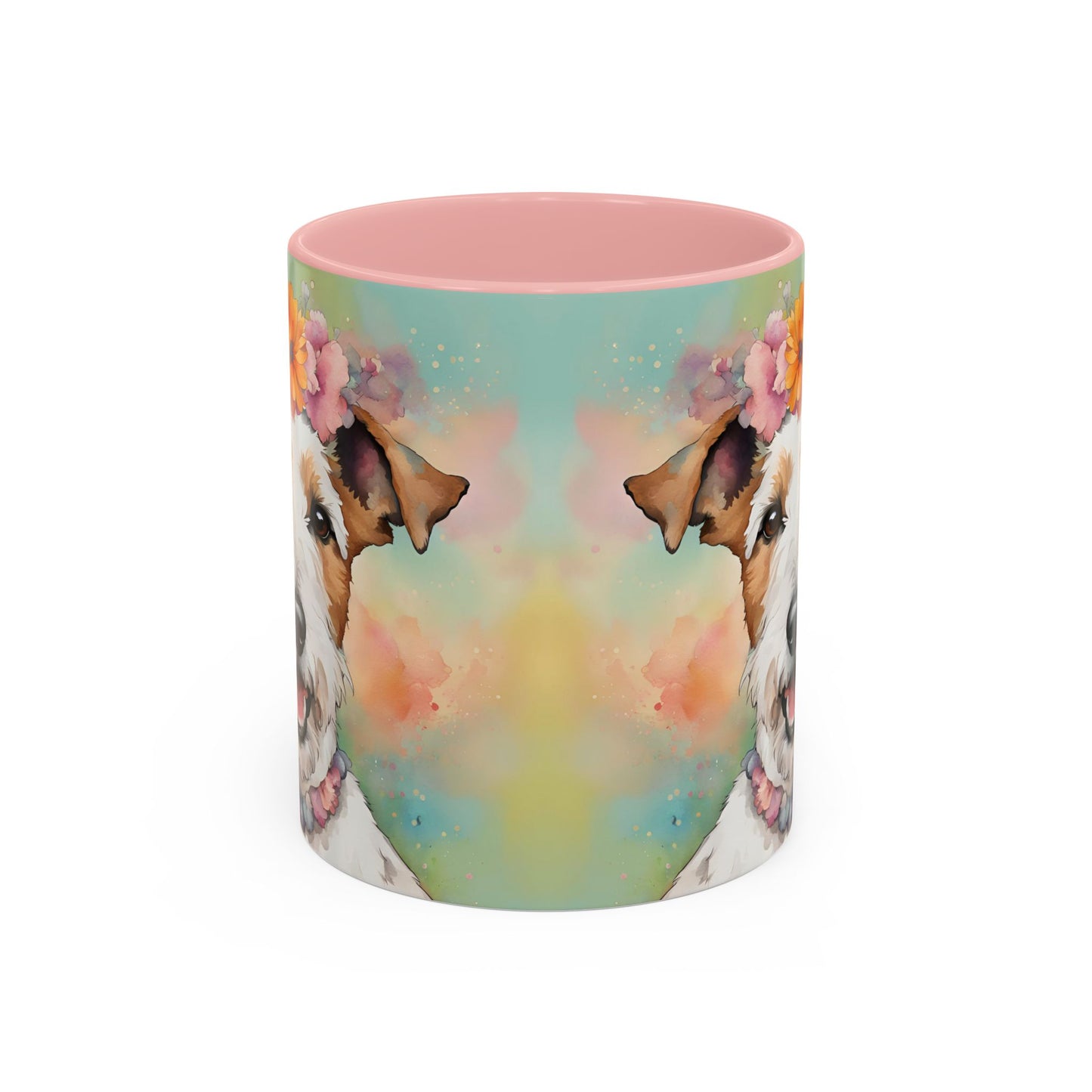 Fox Terrier 01 Accent Coffee Mug - Dog Lover Gift