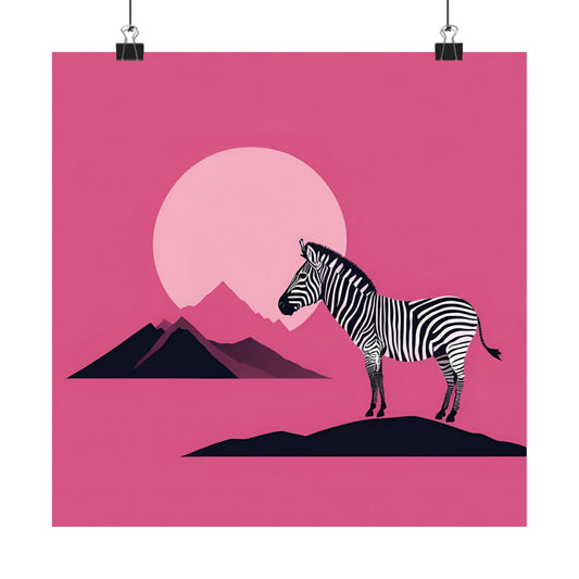 Lone Collection Zebra 7 Matte Square Posters