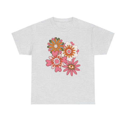More Abstract Flowers 30 Unisex Heavy Cotton Tee