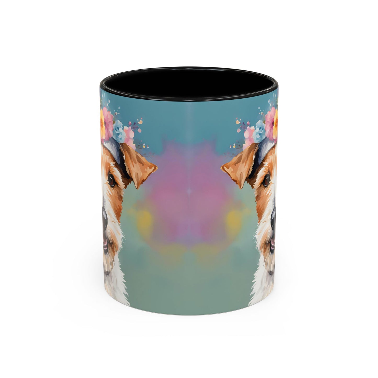 Fox Terrier 02 Accent Coffee Mug - Dog Lover Gift