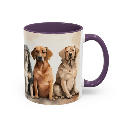 Doggies in a Row 2 Accent Mug 11oz