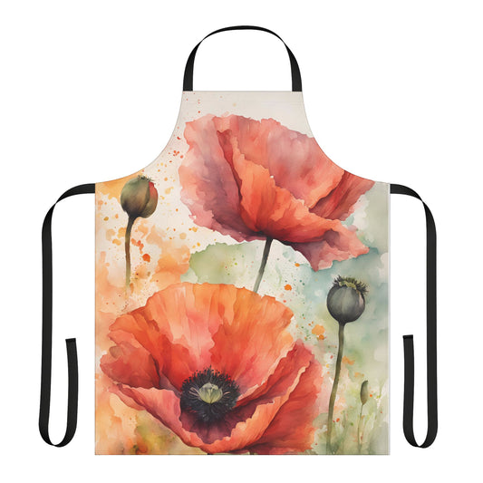 Poppies 01 Apron 5-Color Straps