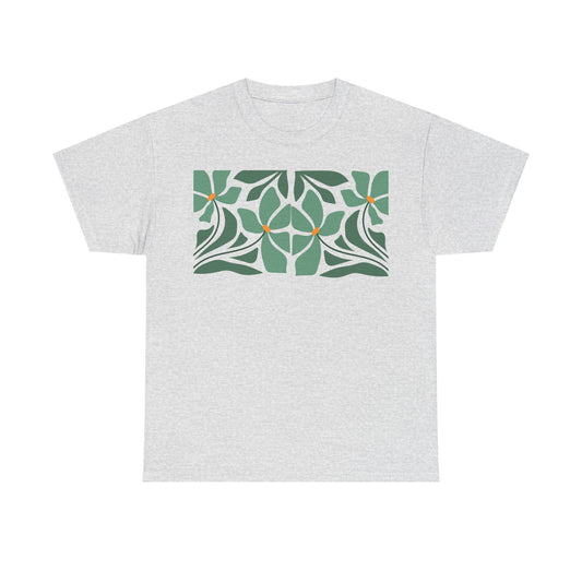 More Abstract Flowers 43 Unisex Heavy Cotton Tee