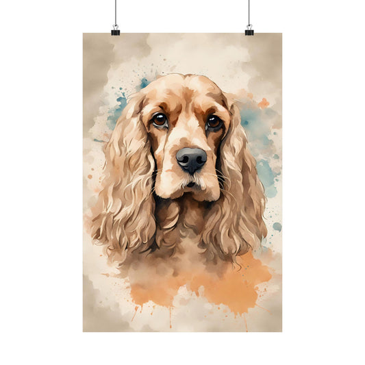 Dogs Cocker Spaniel 02 Matte Vertical Poster