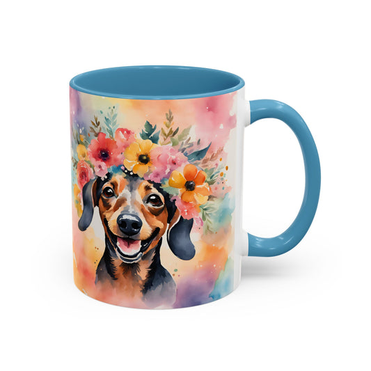 Dachshund 02 Accent Coffee Mug - Dog Lover Gift