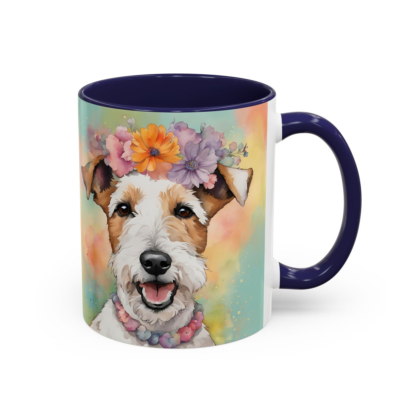 Fox Terrier 01 Accent Coffee Mug - Dog Lover Gift