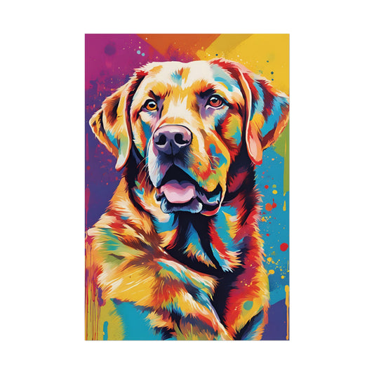 Multicolored Labrador 2 Matte Vertical Poster
