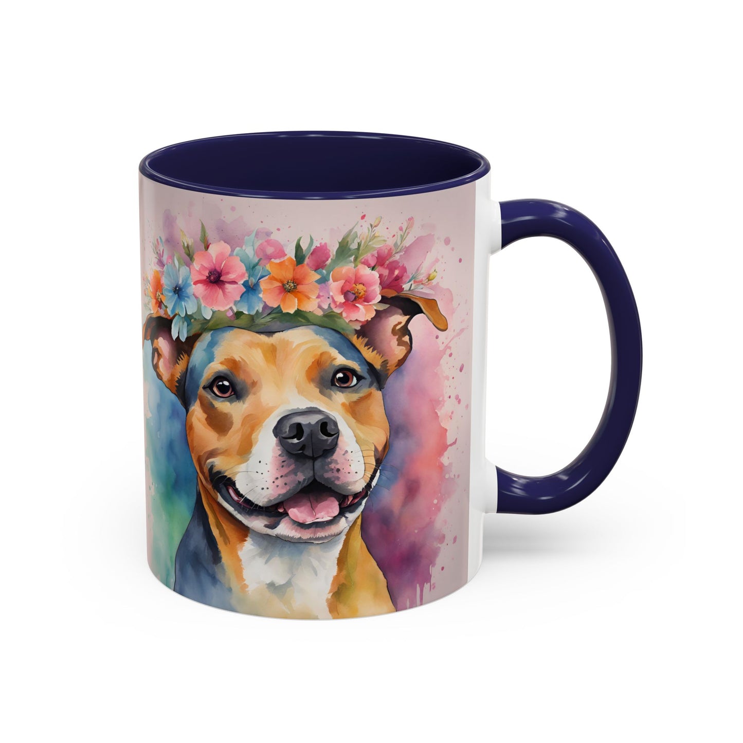 Staffordshire Bull Terrier 02 Accent Coffee Mug - Dog Lover Gift