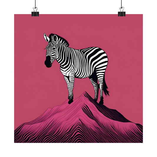 Lone Collection Zebra 10 Matte Square Posters