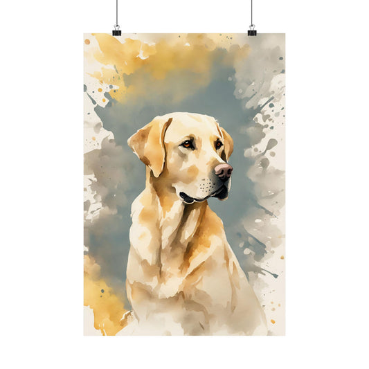 Dogs Golden Labrador 02 Matte Vertical Poster