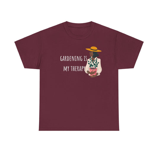 Gardening Is My Therapy Unisex Heavy Cotton Tee