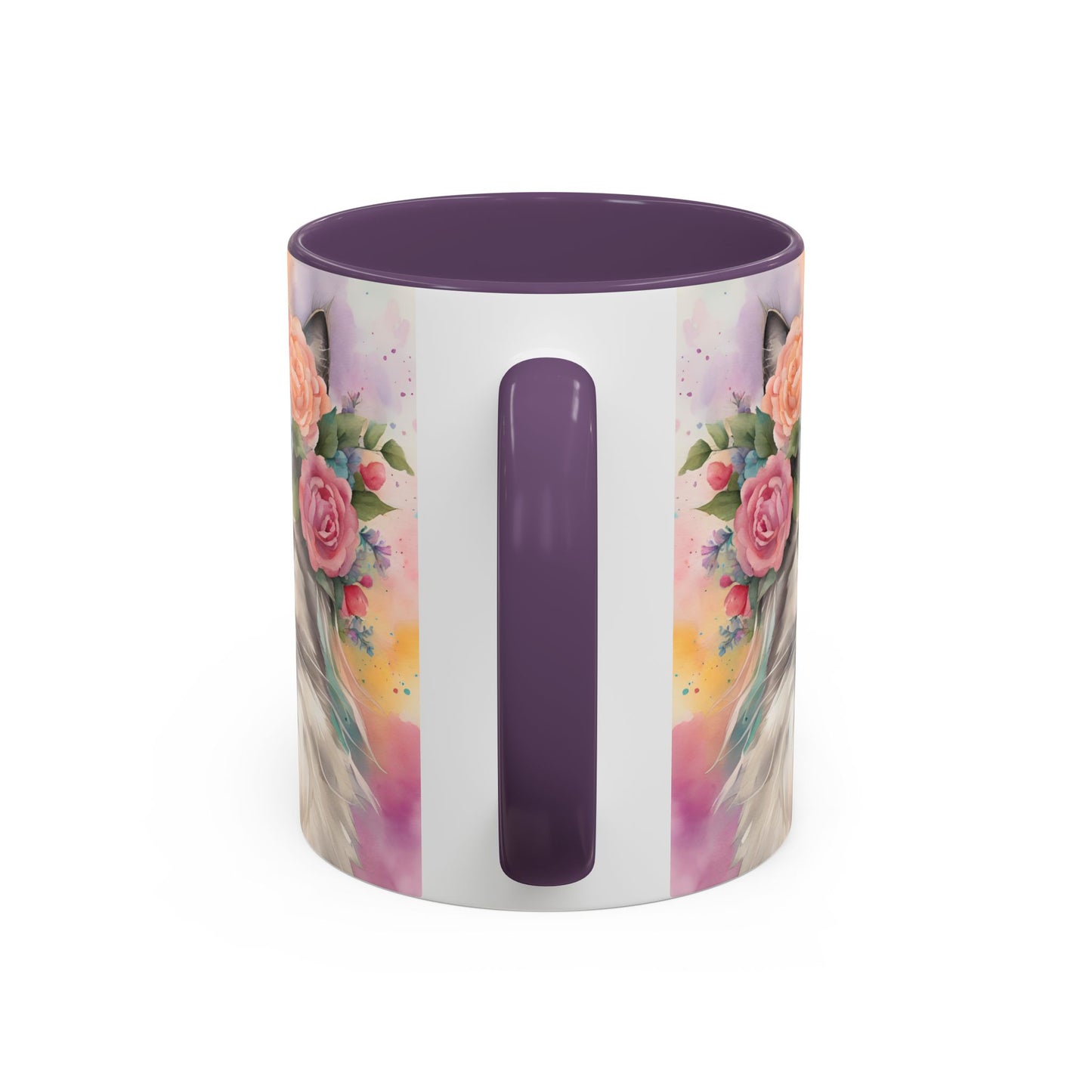 Floral Rag Doll Cat 03 Accent Coffee Mug - 11oz Perfect for Cat Lovers & Gifts