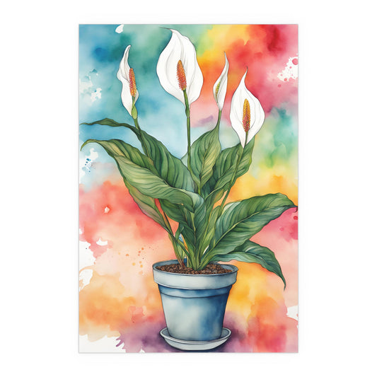 Multicolored Pot Plant 20 Indoor and Outdoor Silk Poster