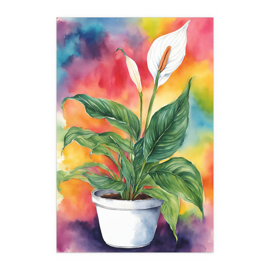 Multicolored Pot Plant 18 Indoor and Outdoor Silk Poster