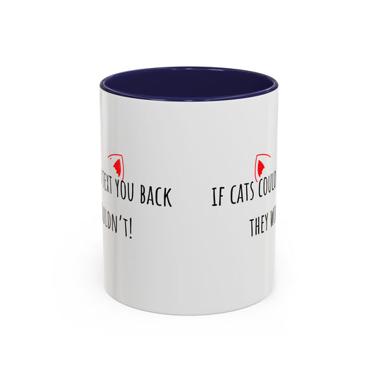 If Cats Could Text 1 Accent Coffee Mug (11oz)