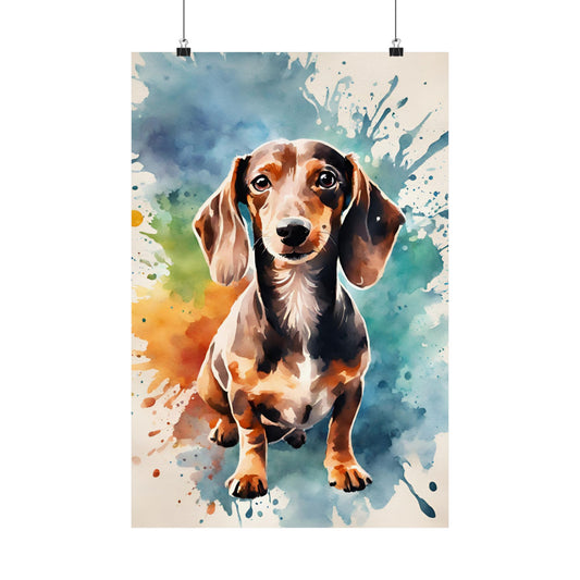 Dogs Dachshund 08 Matte Vertical Poster