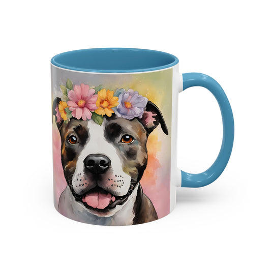 Staffordshire Bull Terrier 01 Accent Coffee Mug - Dog Lover Gift