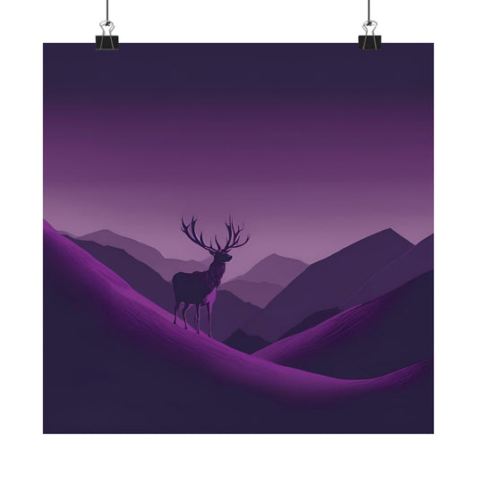Lone Collection Stag 2 Matte Square Posters