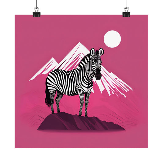 Lone Collection Zebra 19 Matte Square Posters