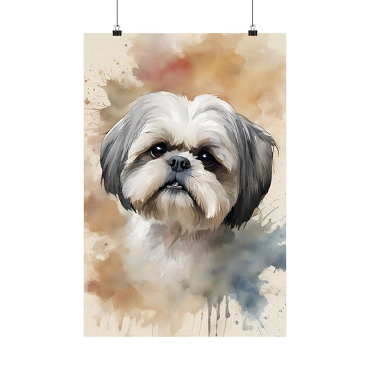 Dogs Shih Tzu 04 Matte Vertical Poster