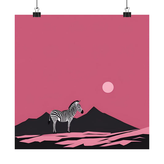 Lone Collection Zebra 16 Matte Square Posters