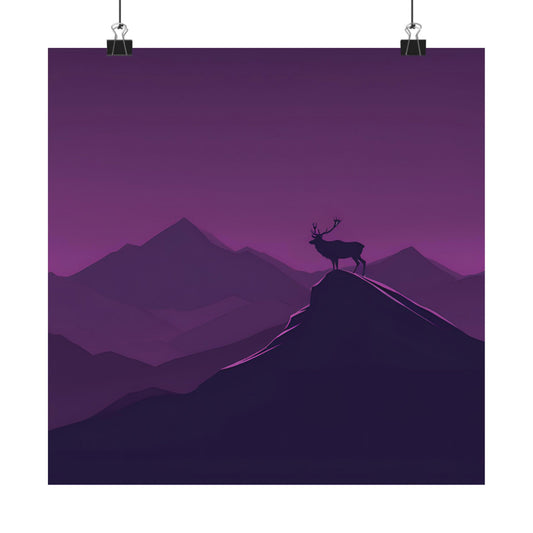 Lone Collection Stag 5 Matte Square Posters