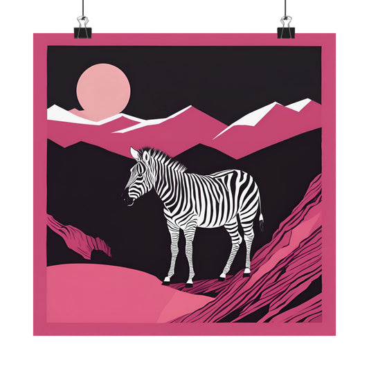 Lone Collection Zebra 20 Matte Square Posters