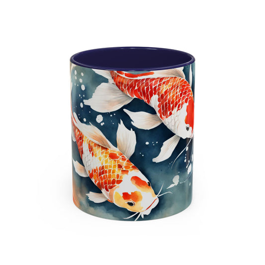 Koi Carp 01 Accent Coffee Mug (11oz)