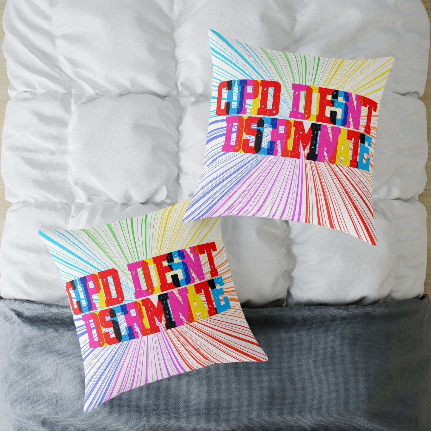 Cupid Doesn’t Discriminate Poly Pillow