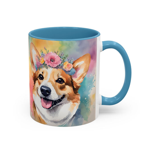 Corgi 02 Accent Coffee Mug - Dog Lover Gift
