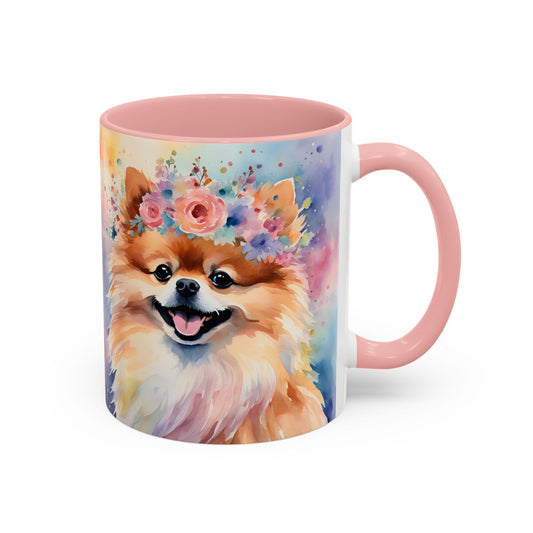 Pomeranian 04 Accent Coffee Mug - Dog Lover Gift