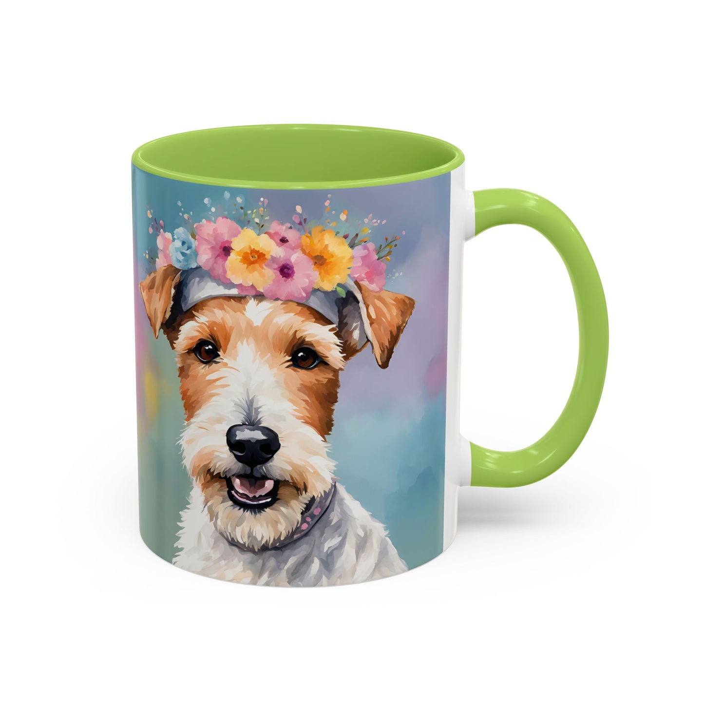 Fox Terrier 02 Accent Coffee Mug - Dog Lover Gift
