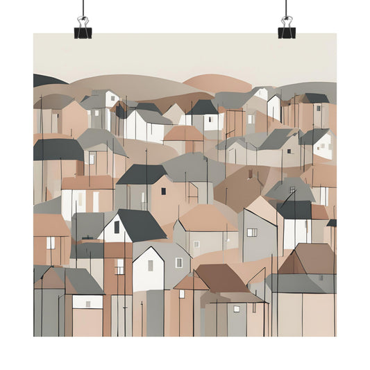 On The Hillside Nude 3 Matte Square Posters