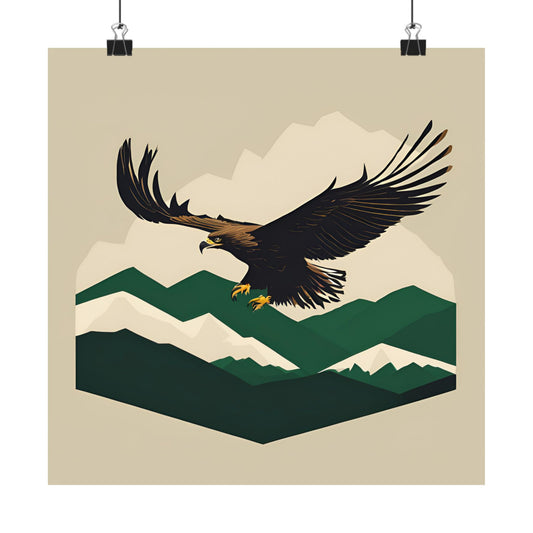 Lone Collection Eagle 7 Matte Square Posters