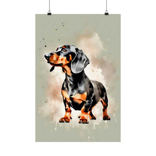 Dogs Dachshund 01 Matte Vertical Poster