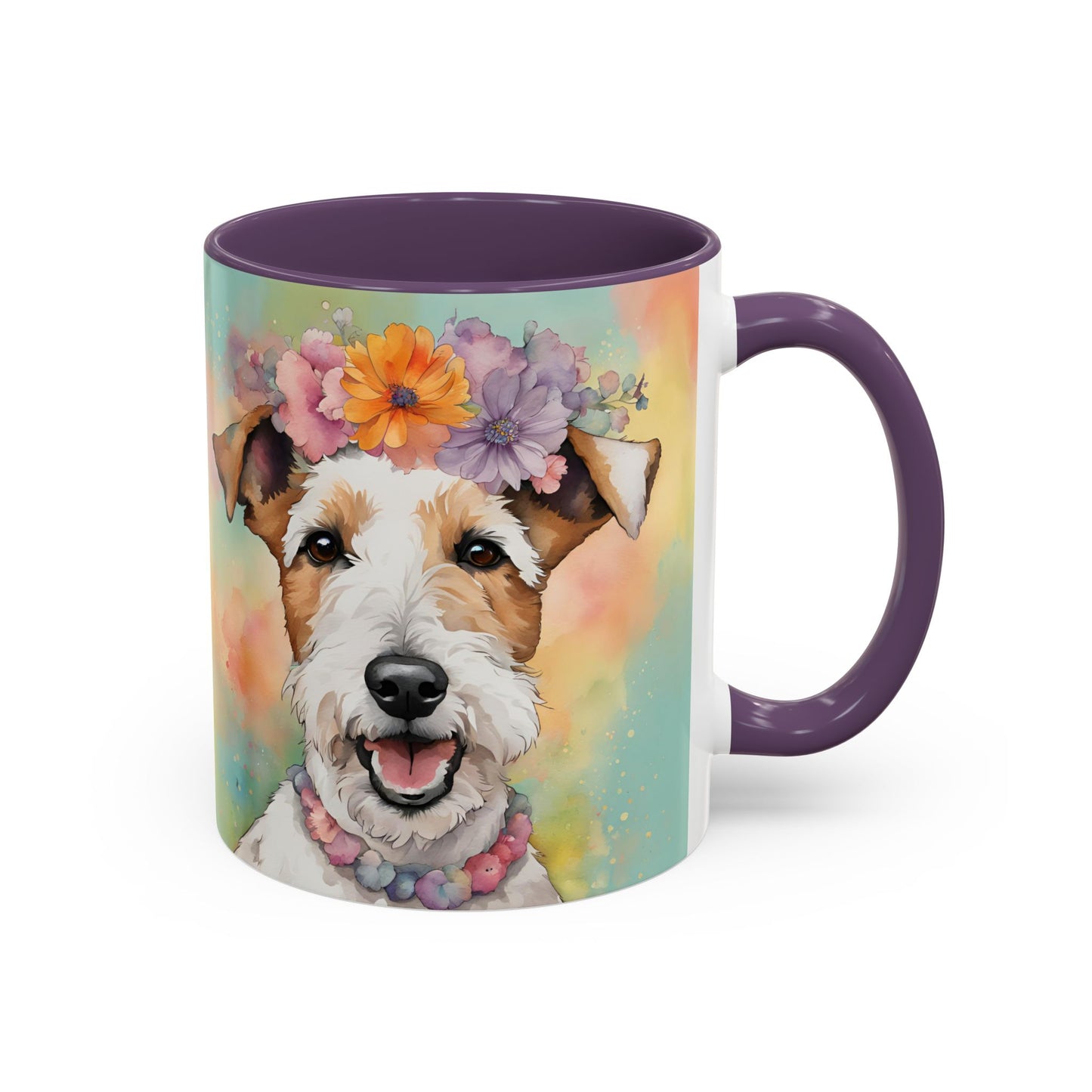 Fox Terrier 01 Accent Coffee Mug - Dog Lover Gift