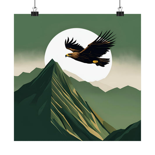 Lone Collection Eagle 19 Matte Square Posters