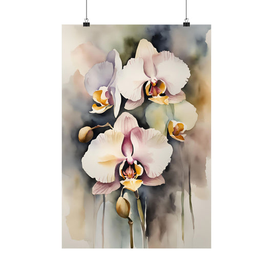 Orchids 01 Matte Vertical Poster