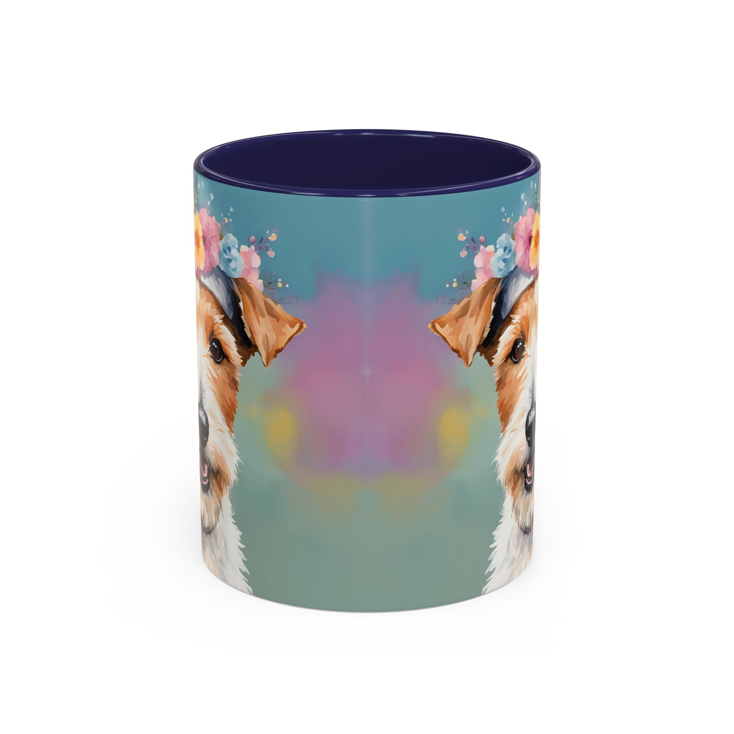 Fox Terrier 02 Accent Coffee Mug - Dog Lover Gift